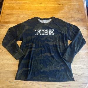 PINK Victoria's Secret Camouflage Long Sleeve Tee